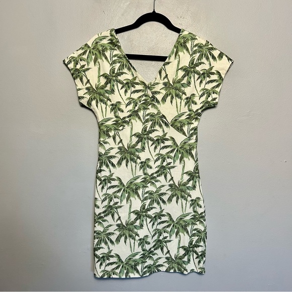 Reyn Spooner Dreamy Palms Zoey Green Palm Print Dress Size XS New NWT - Picture 1 of 5